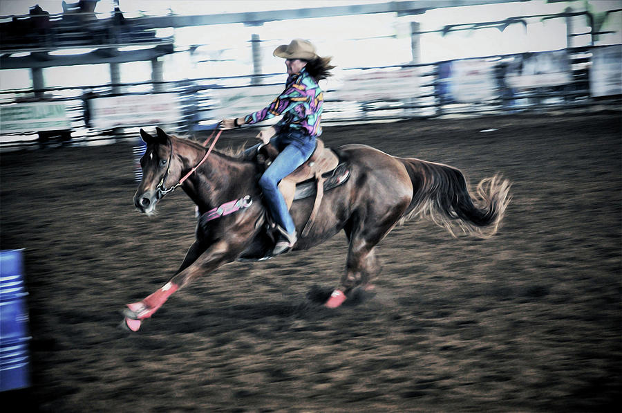 Barrel Racing Digital Art By Savannah Gibbs Fine Art America