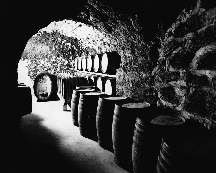 Barrels At The Beringer Brothers Winery Photograph by Hulton Archive