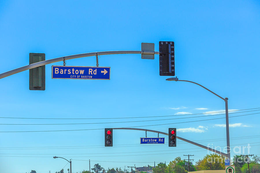 Barstow Road Sign Photograph by Benny Marty
