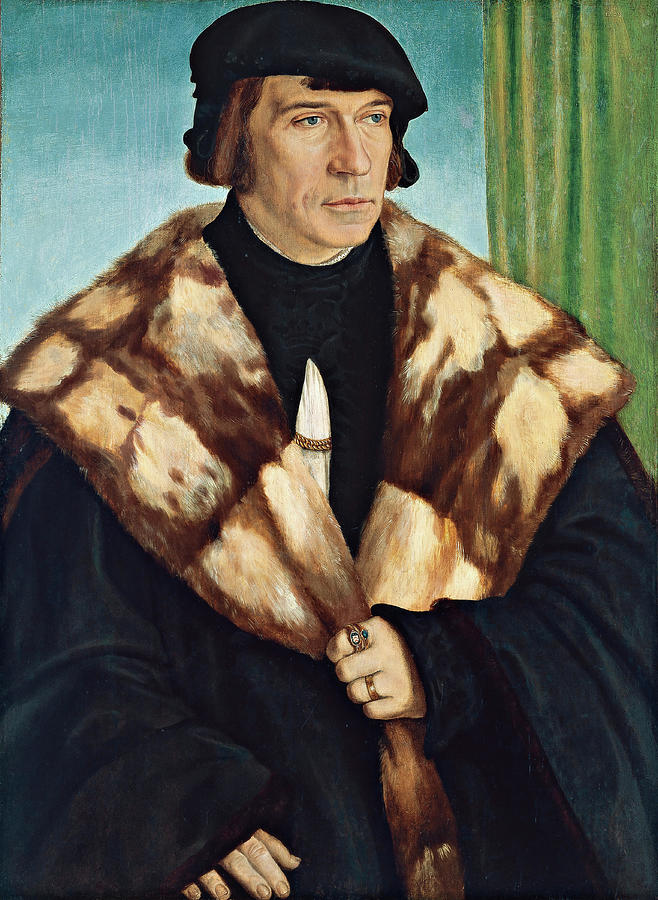 Barthel Beham -Nurnberg 1502 - Italy 1540-. Portrait of Ruprecht Stupf -1528-. Oil on panel. 67.3... Painting by Barthel Beham -1502-1540- Barthel Beham -Nurnberg 1502 - Italy 1540-. Portrait of Ruprecht Stupf -1528-. Oil on panel. 67.3... Painting by Barthel Beham -1502-1540-