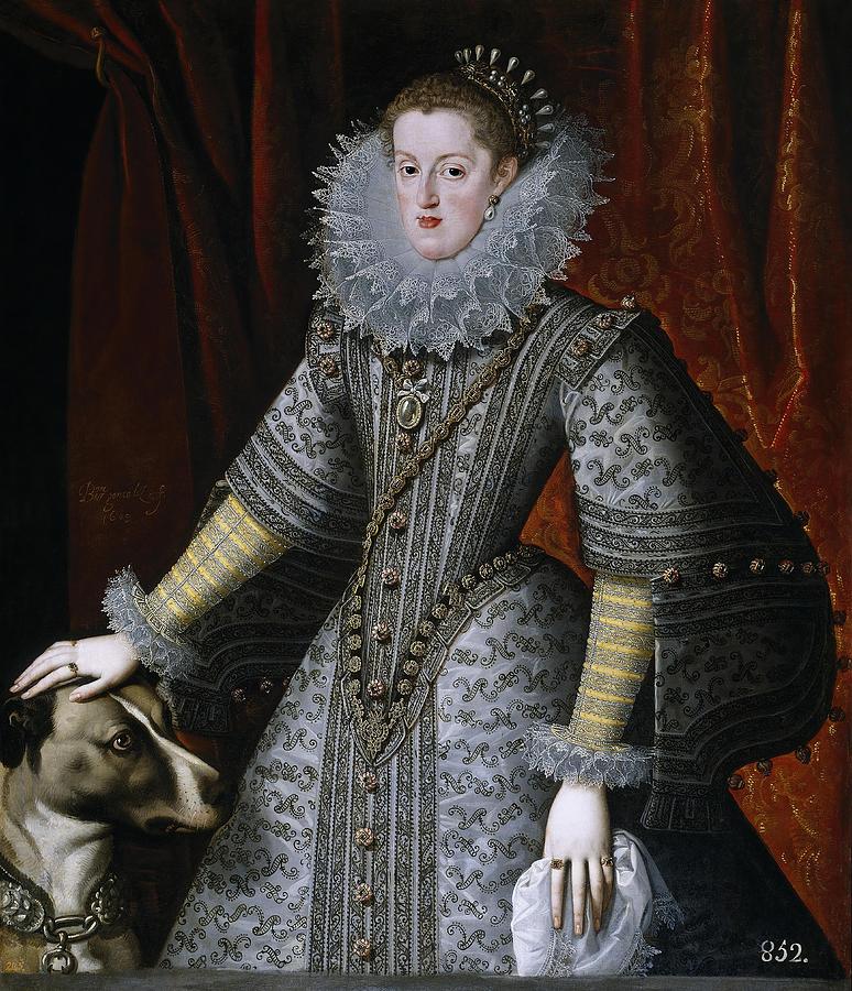 Margaret Of Austria Painting - Bartolome Gonzalez / Margaret of Austria, Queen of Spain, 1609, Spanish School. FELIPE III ESPOSA. by Bartolome Gonzalez -1564-1627-