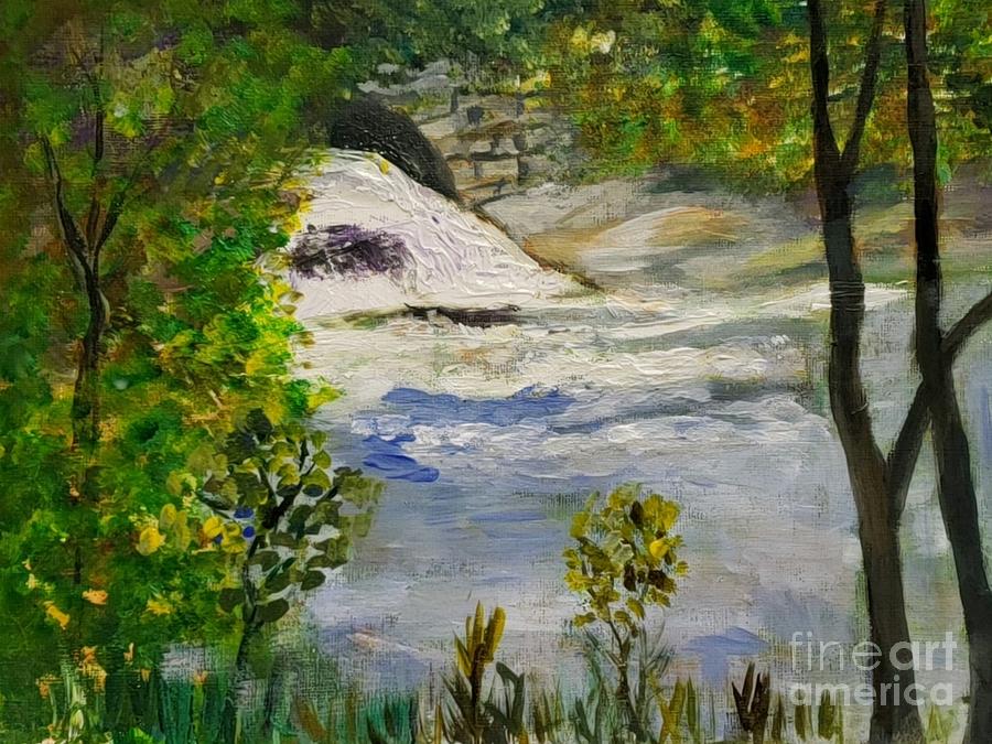 Barton River, Vermont Painting by Donna Walsh