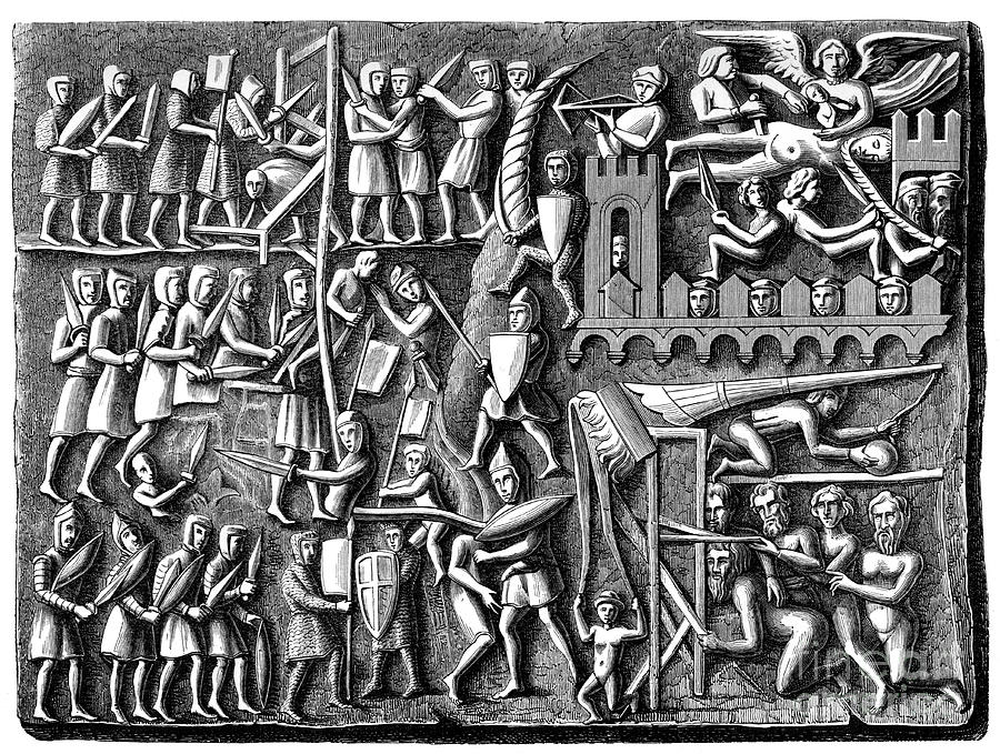 Bas-relief From The Basilica Of Saint Drawing by Print Collector