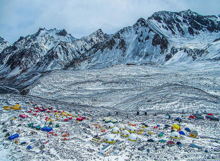 Winter Photograph - Base Camp by Amin Dehghan