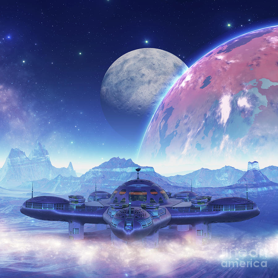 Base On Alien Planet Photograph by Science Photo Library Base On Alien Planet Photograph by Science Photo Library