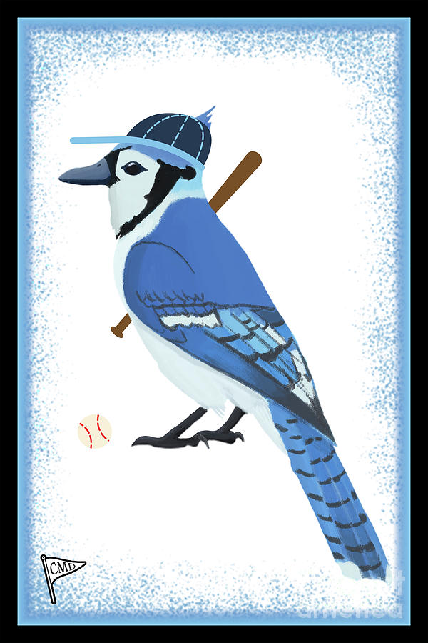 Toronto Blue Jays Digital Art - Baseball Blue Jay by College Mascot Designs