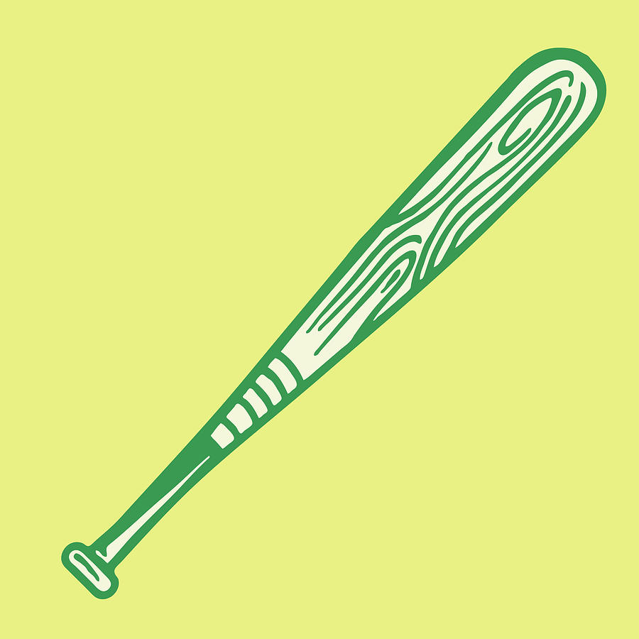Baseball Drawing - Baseball bat by CSA Images