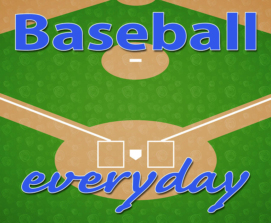 Baseball Everyday  Digital Art by Angie Tirado
