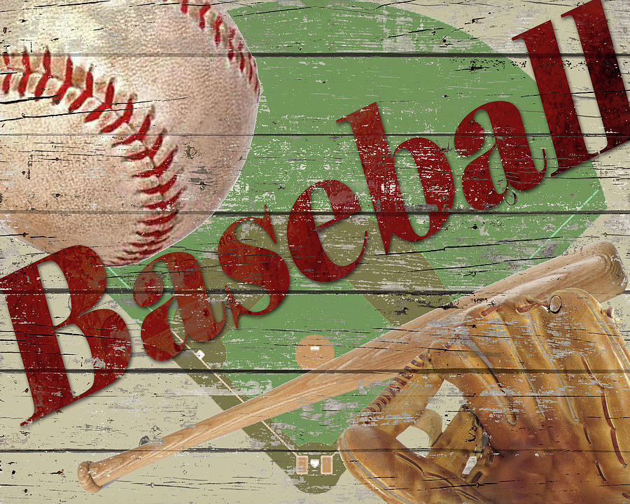 Baseball Mixed Media - Baseball by Karen Williams