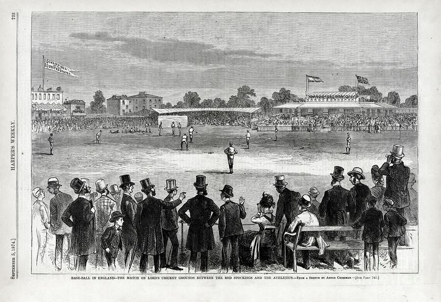 Baseball Match At Lords Photograph by Library Of Congress/science Photo Library