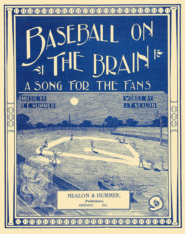 Baseball on the Brains Painting by A. Balassa