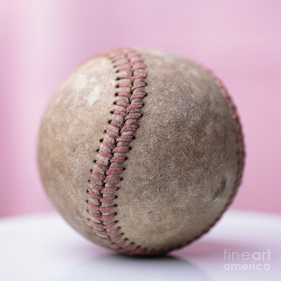 Baseball Pink Square Photograph by Edward Fielding