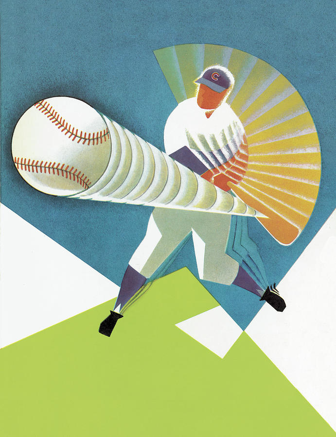 Baseball Player Drawing by CSA Images - Fine Art America