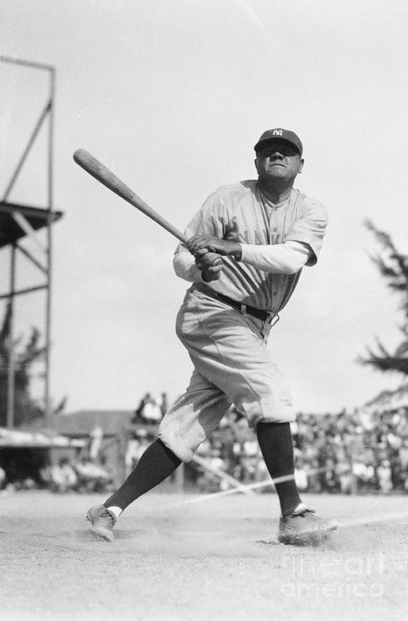 Baseball Player Babe Ruth On The Field Photograph by Bettmann