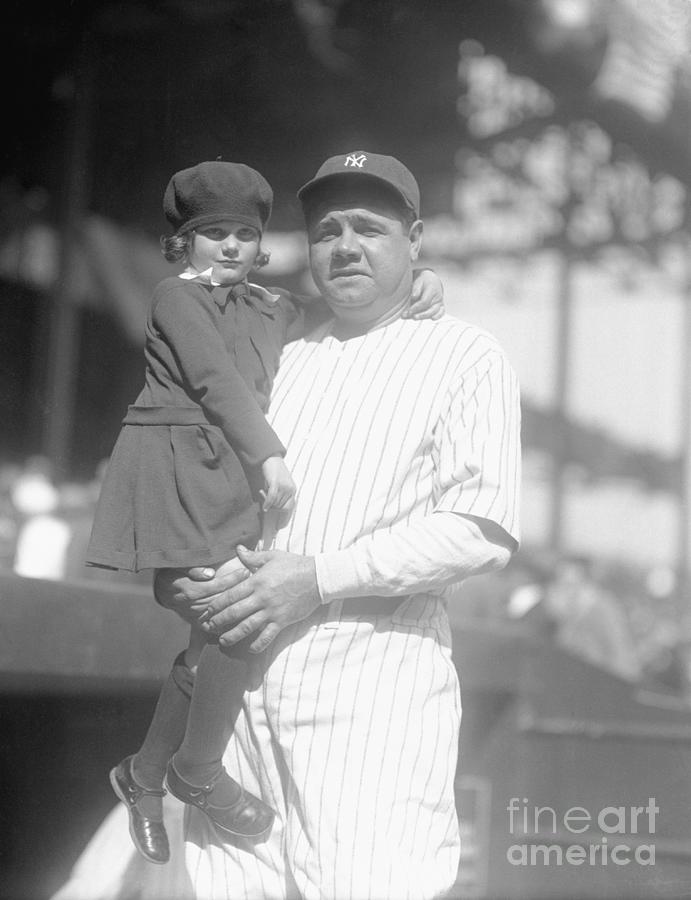 Baseball Player Babe Ruth With Daughter Photograph by Bettmann