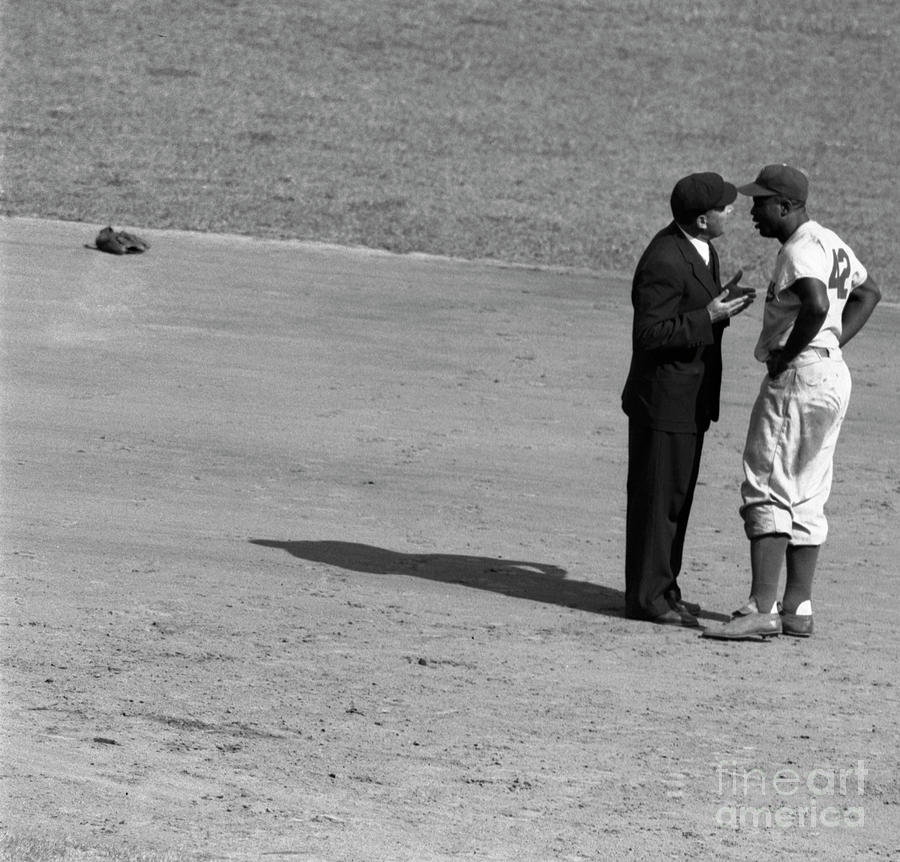 Baseball Player Jackie Robinson Argues Photograph by Bettmann