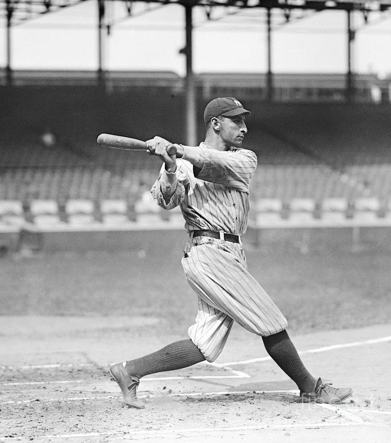 Baseball Player Takes Swing With Bat Photograph by Bettmann - Fine Art  America