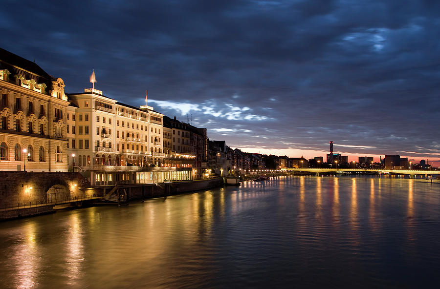 Basel In Dusk Time Photograph by Archer