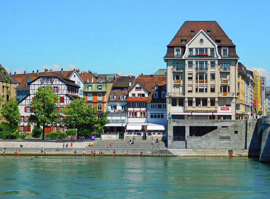Basel Neighborhood On The Rhine Photograph