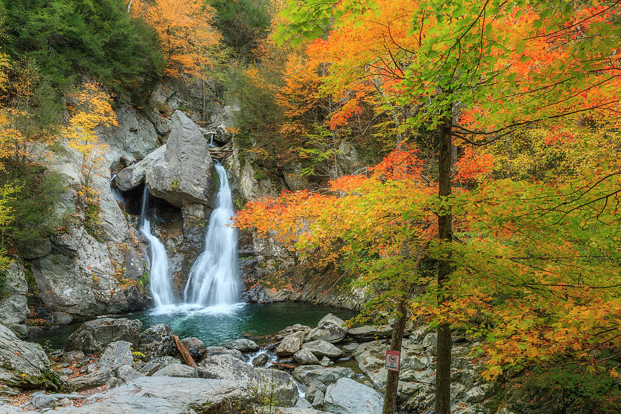 Bash Bish Falls Autumn Photograph by Bill Wakeley