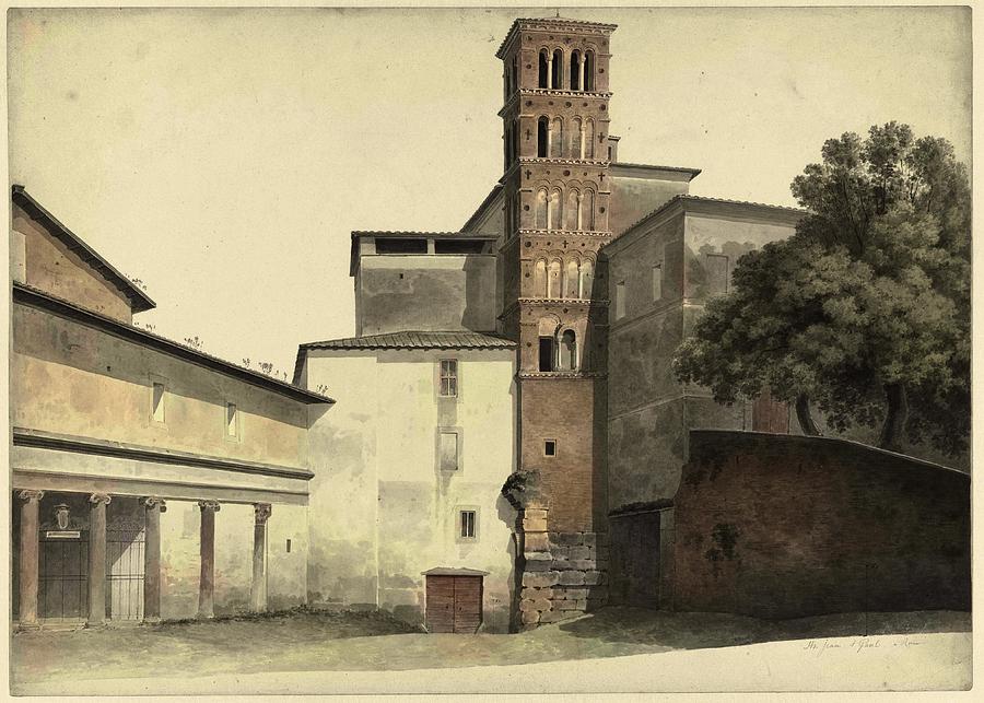 Basilica and Monastery of SS. Giovanni e Paolo in Rome. De kerk van Ss. Giovanni e Paolo in Rome,... Painting by Josephus Augustus Knip Basilica and Monastery of SS. Giovanni e Paolo in Rome. De kerk van Ss. Giovanni e Paolo in Rome,... Painting by Josephus Augustus Knip