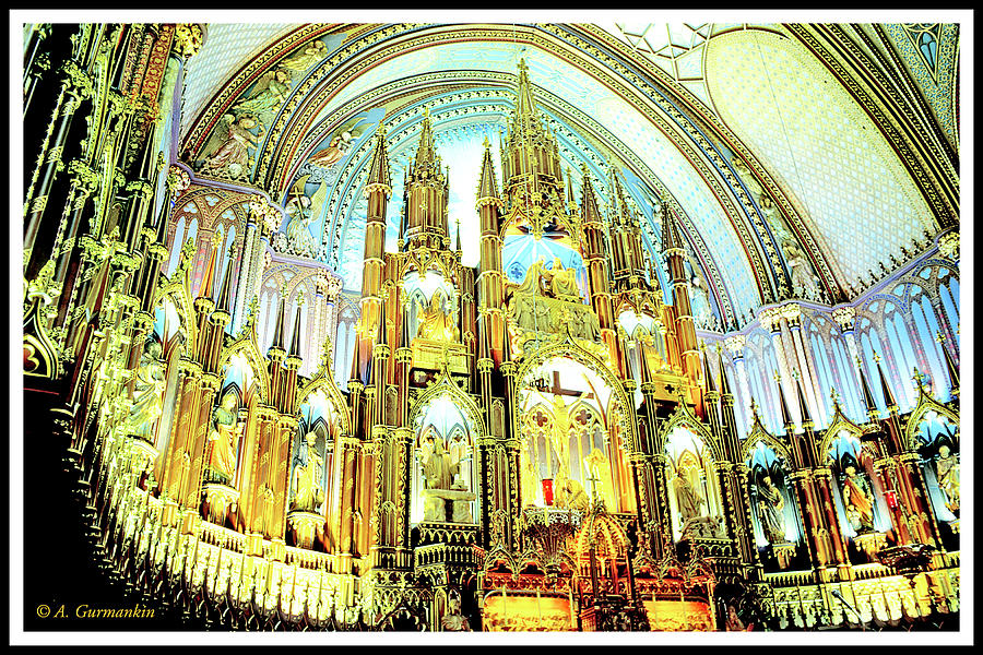 Basilica of Notre Dame Montreal Quebec Photograph by A Macarthur Gurmankin