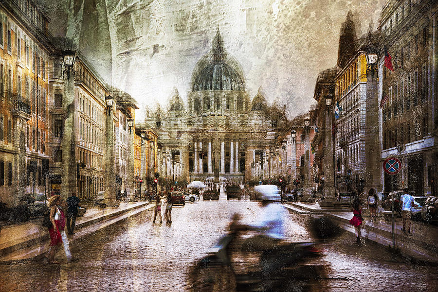 Creative Edit Photograph - Basilica Of Saint Peter by Nicodemo Quaglia