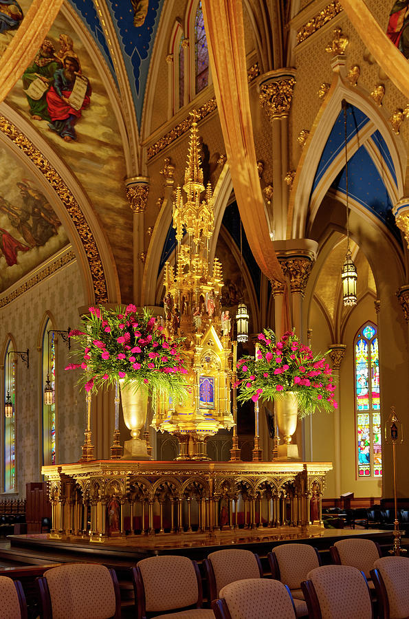 Basilica of the Sacred Heart Interior Photograph by Sally Weigand
