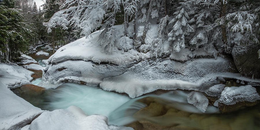 Basin Brook Winter Photograph by White Mountain Images