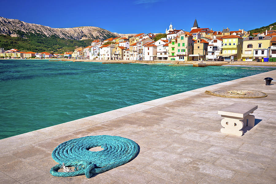 Baska. Town of Baska waterfront architecture view Photograph by Brch Photography