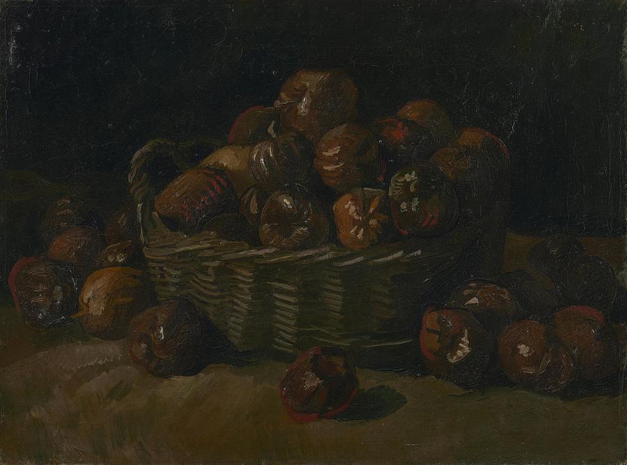 Basket of Apples. Painting by Vincent van Gogh -1853-1890-