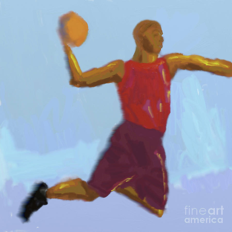 #Basketball Digital Art by Arlene Babad