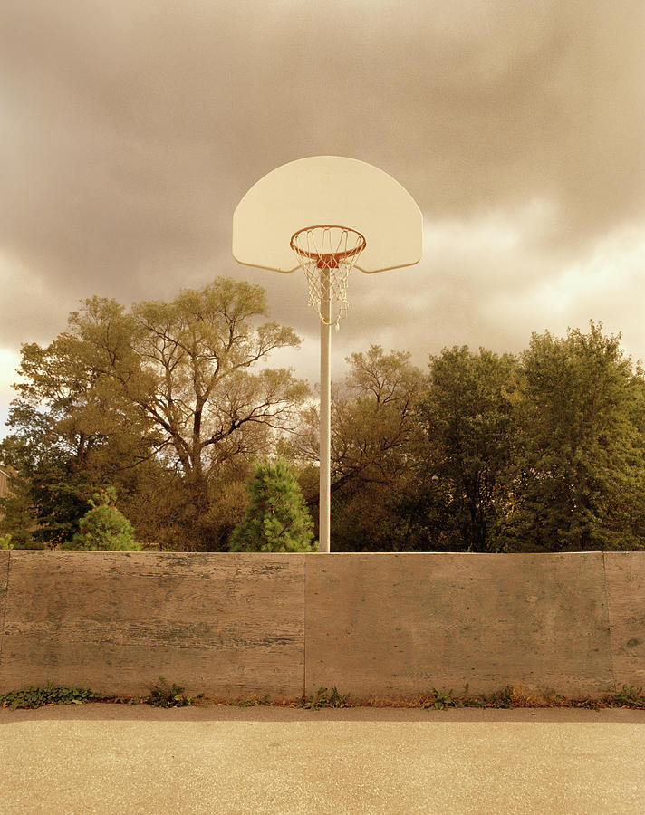 Basketball Backboard And Hoop Against Photograph by Chris Thomaidis Basketball Backboard And Hoop Against Photograph by Chris Thomaidis