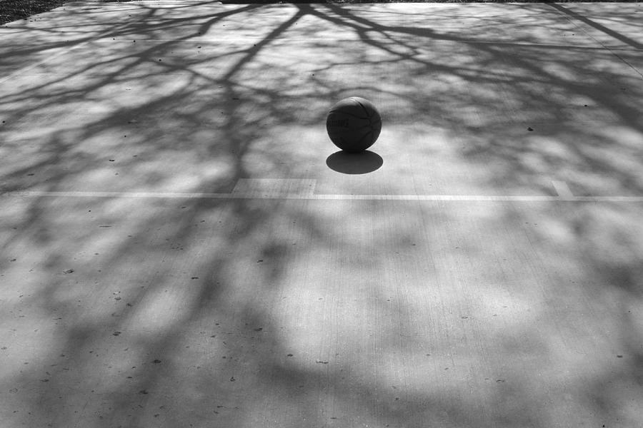 Basketball Court Shadows Photograph by Bill Tomsa