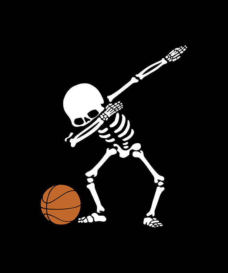 Basketball Dab skeleton funny ball play game satan baseball Digital Art ...