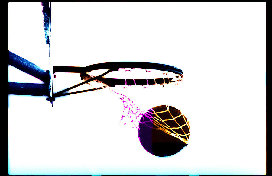 Basketball Going Through Net, Close-up Photograph by Cyberimage Basketball Going Through Net, Close-up Photograph by Cyberimage