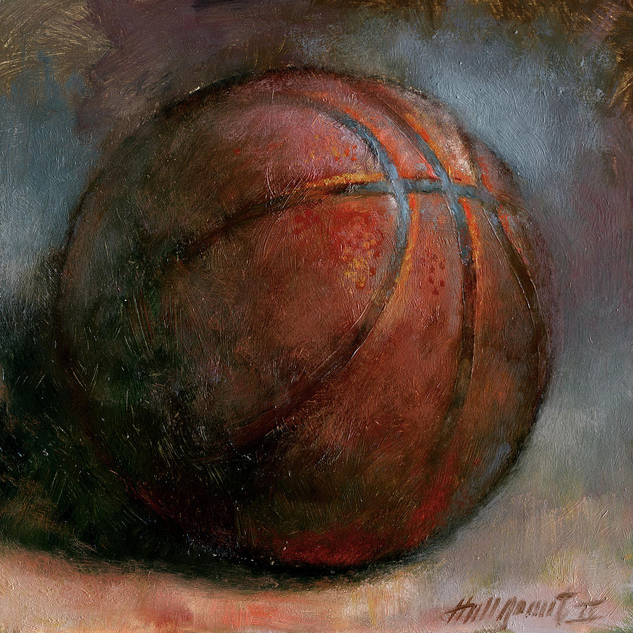 Basketball Painting by Hall Groat Ii