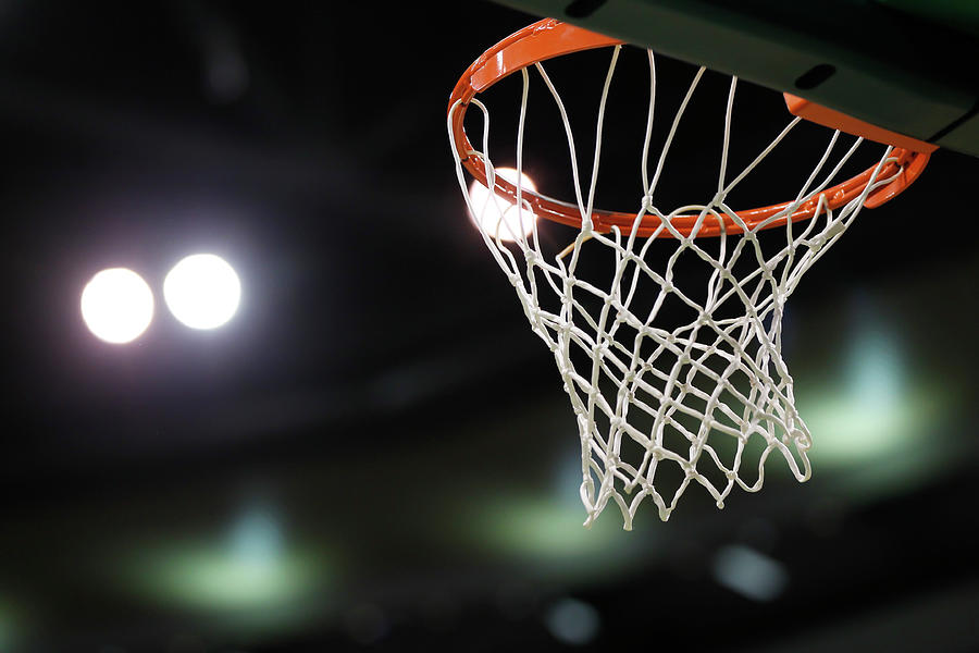 basketball hoop with basketball