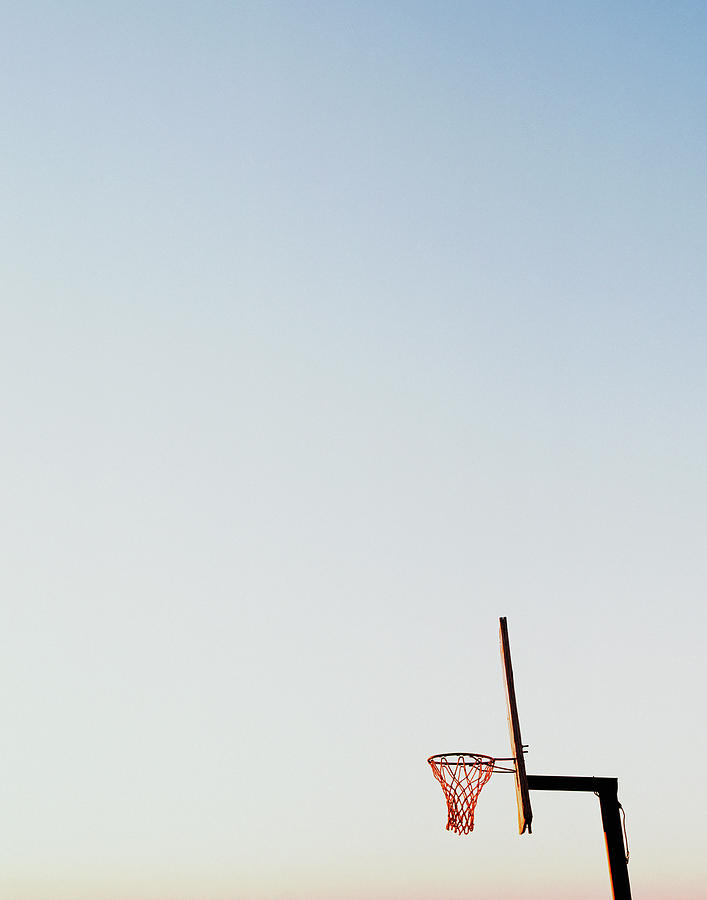 Basketball Net And Backboard Against Photograph by Shaun Egan