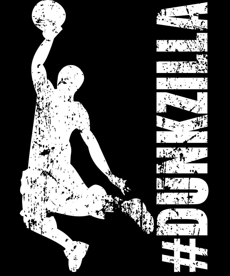 Basketball Player Hashtag Dunkzilla Digital Art by Passion Loft