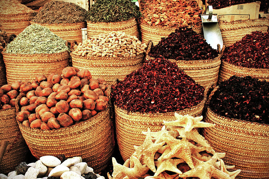 Baskets Of Spices In Spice Bazaar Photograph by Zeynep Thomas