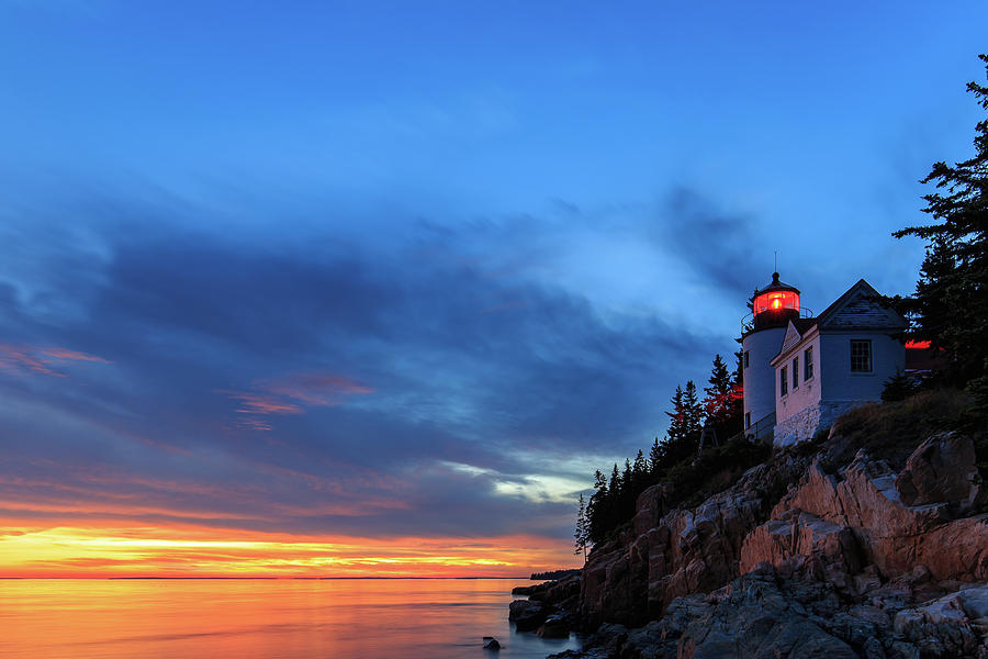Bass Harbor Head Lighthouse After Sunset Photograph by Stefan Mazzola