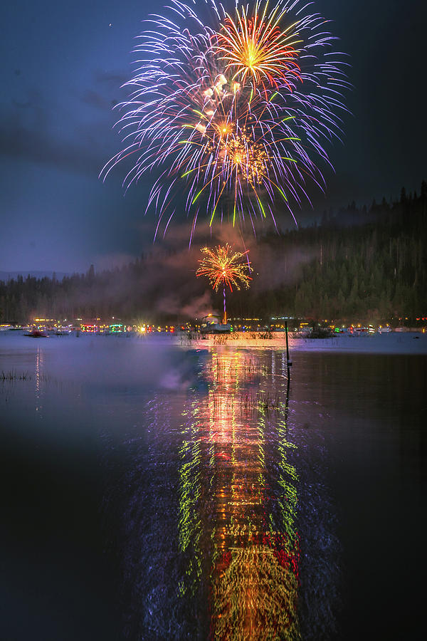 Bass Lake Fireworks No 2 Photograph by Christian Mueller Fine Art America