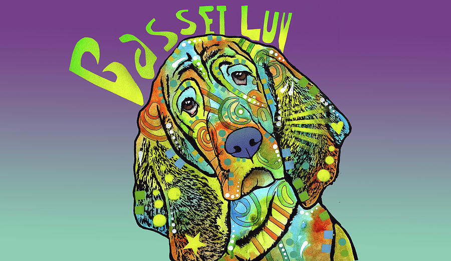Animal Mixed Media - Basset Luv by Dean Russo