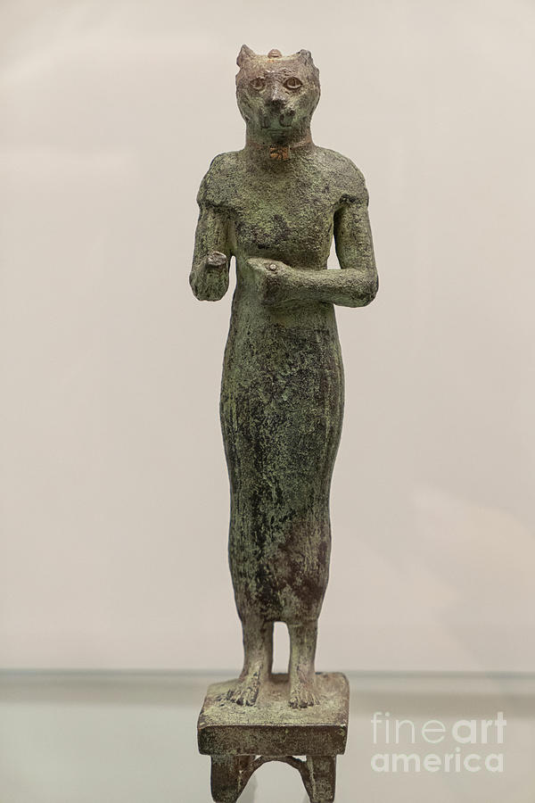 Bastet Bast Ancient Egyptian Feline Cat Goddess 5-1/2" Statue Sculpture Figurine 