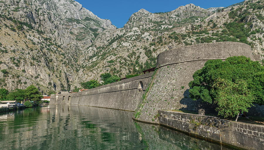 Summer Photograph - Bastion Riva In Kotor Old Town, Montenegro by Cavan Images