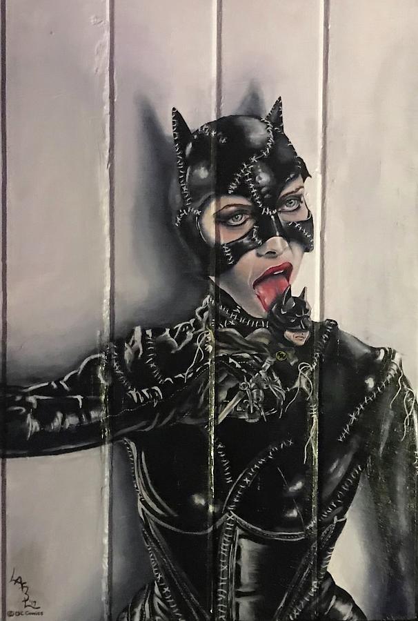 Oil Painting - Bat Pop by LABL by lisa largen