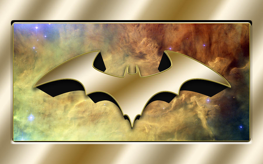Bat Symbol 3 D Digital Art by Chuck Staley