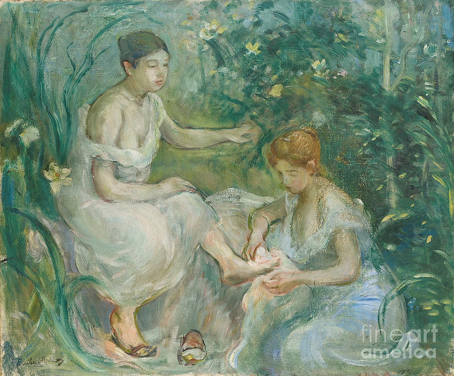 Bath; Bain, 1894 Painting by Berthe Morisot
