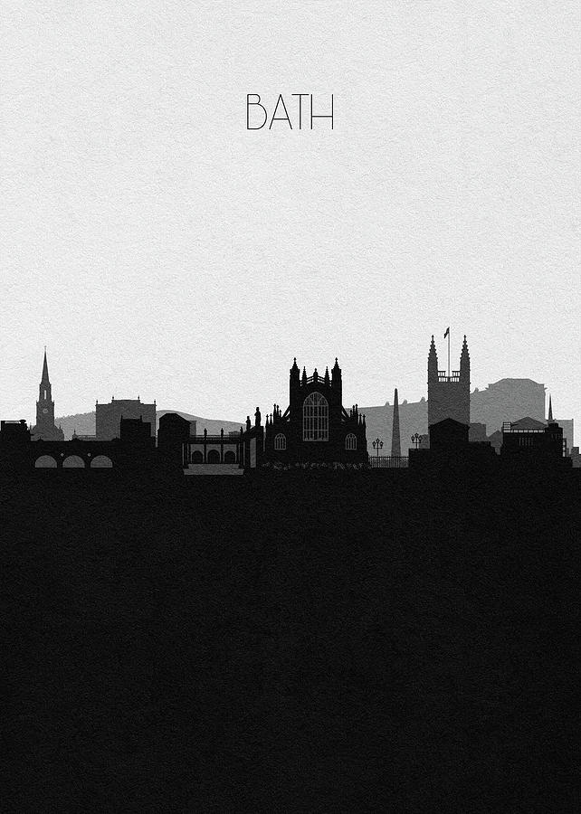 Bath Cityscape Art Digital Art by Inspirowl Design